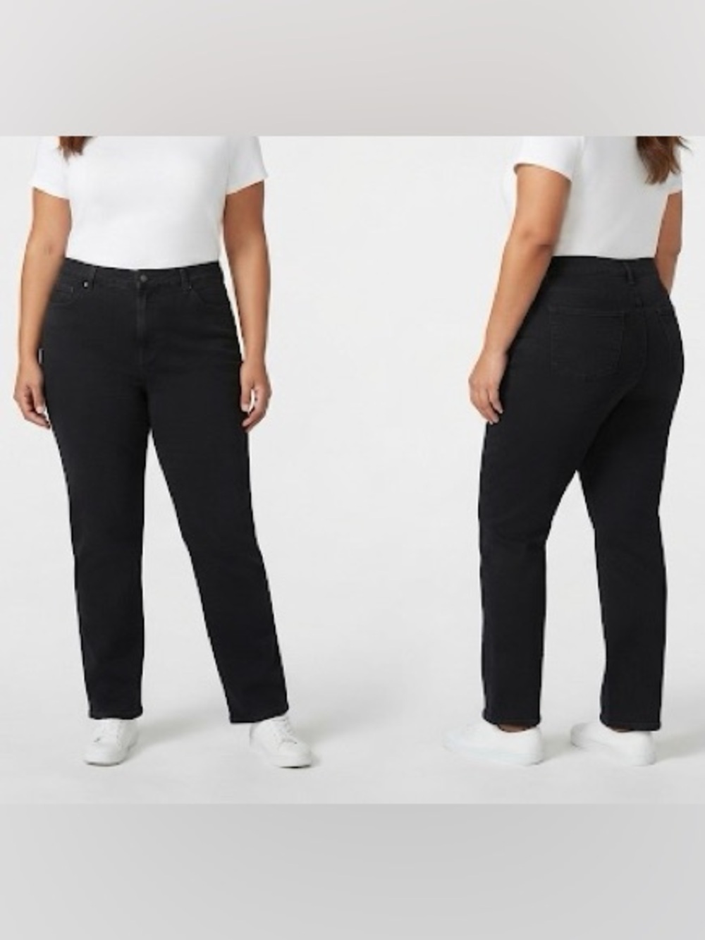 Croft & Barrow Natural Fit High Waist Stretch Black Jeans 16 Average